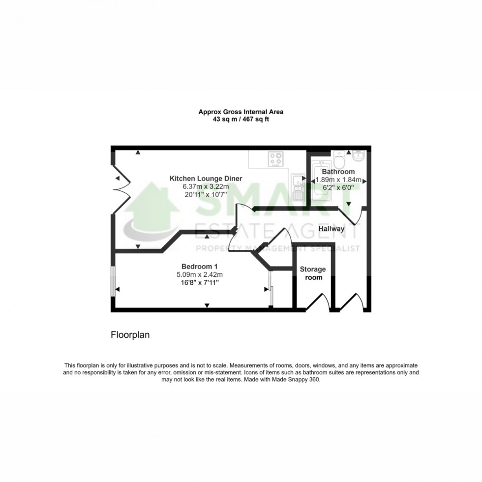 Floorplan for Acland House, Exeter, EX1