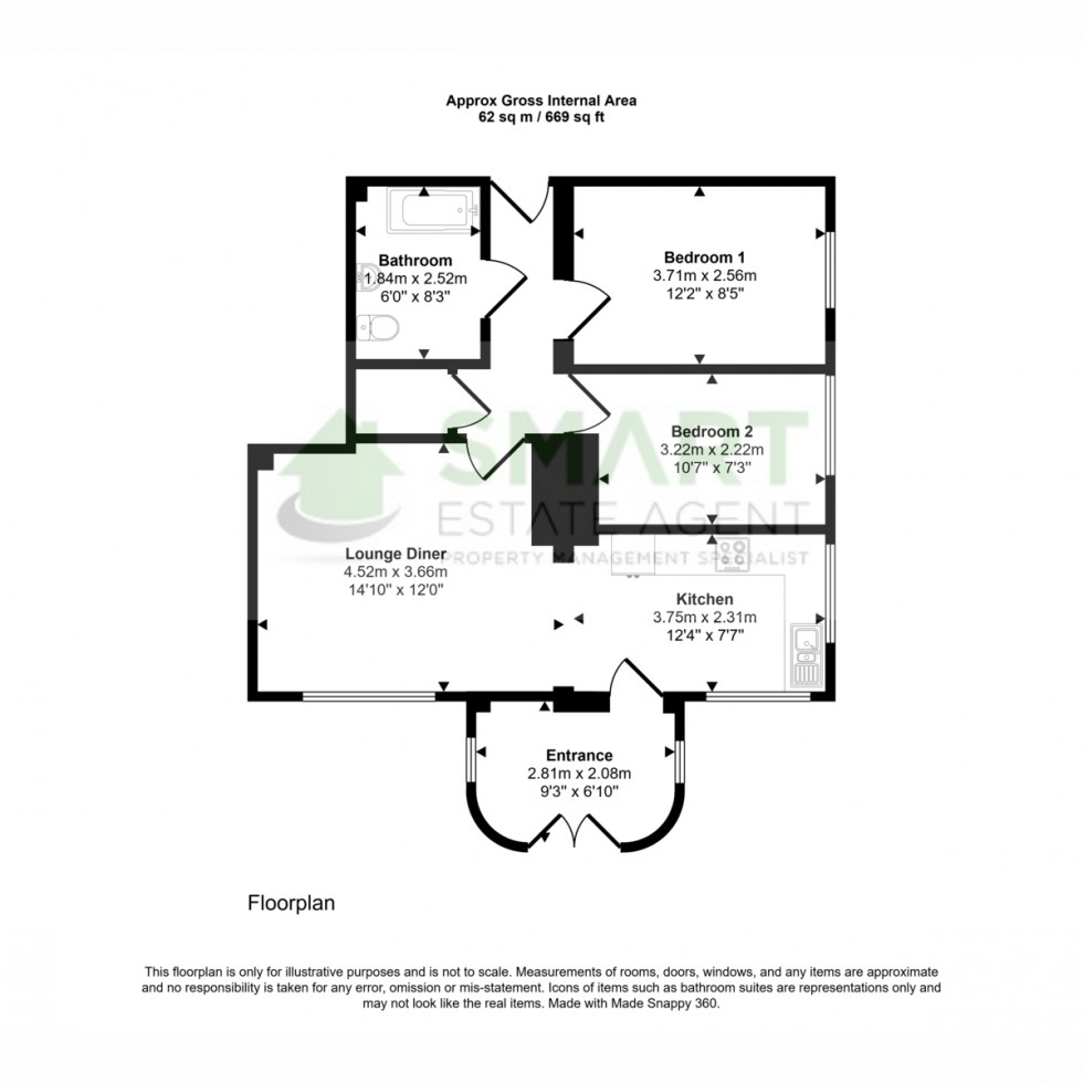 Floorplan for Salters Road, Exeter, EX2