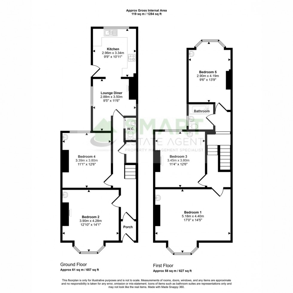 Floorplan for Pinhoe Road, Exeter, EX4