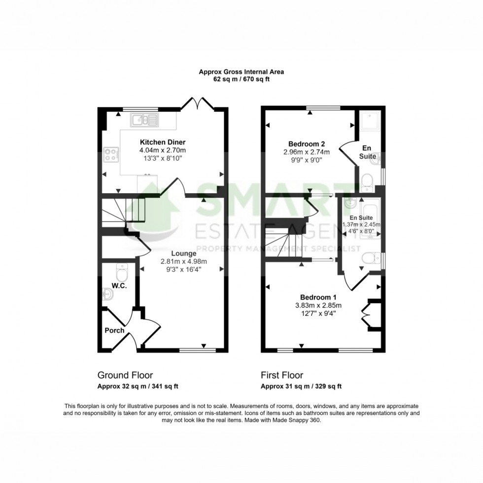 Floorplan for Cart Land Rise, Exeter, EX1