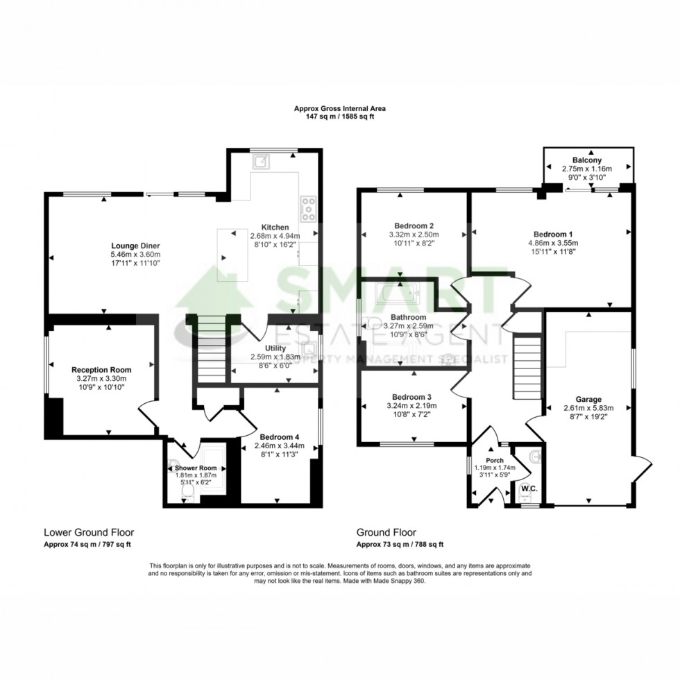 Floorplan for St Peters Mount, Exeter, EX4