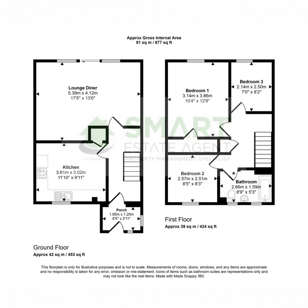 Floorplan for Tintagel Close, Exeter, EX4