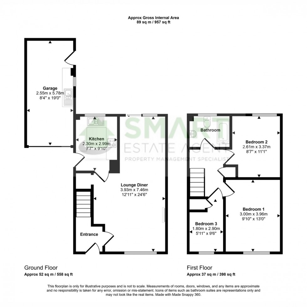 Floorplan for Ilex Close, Exeter, EX4