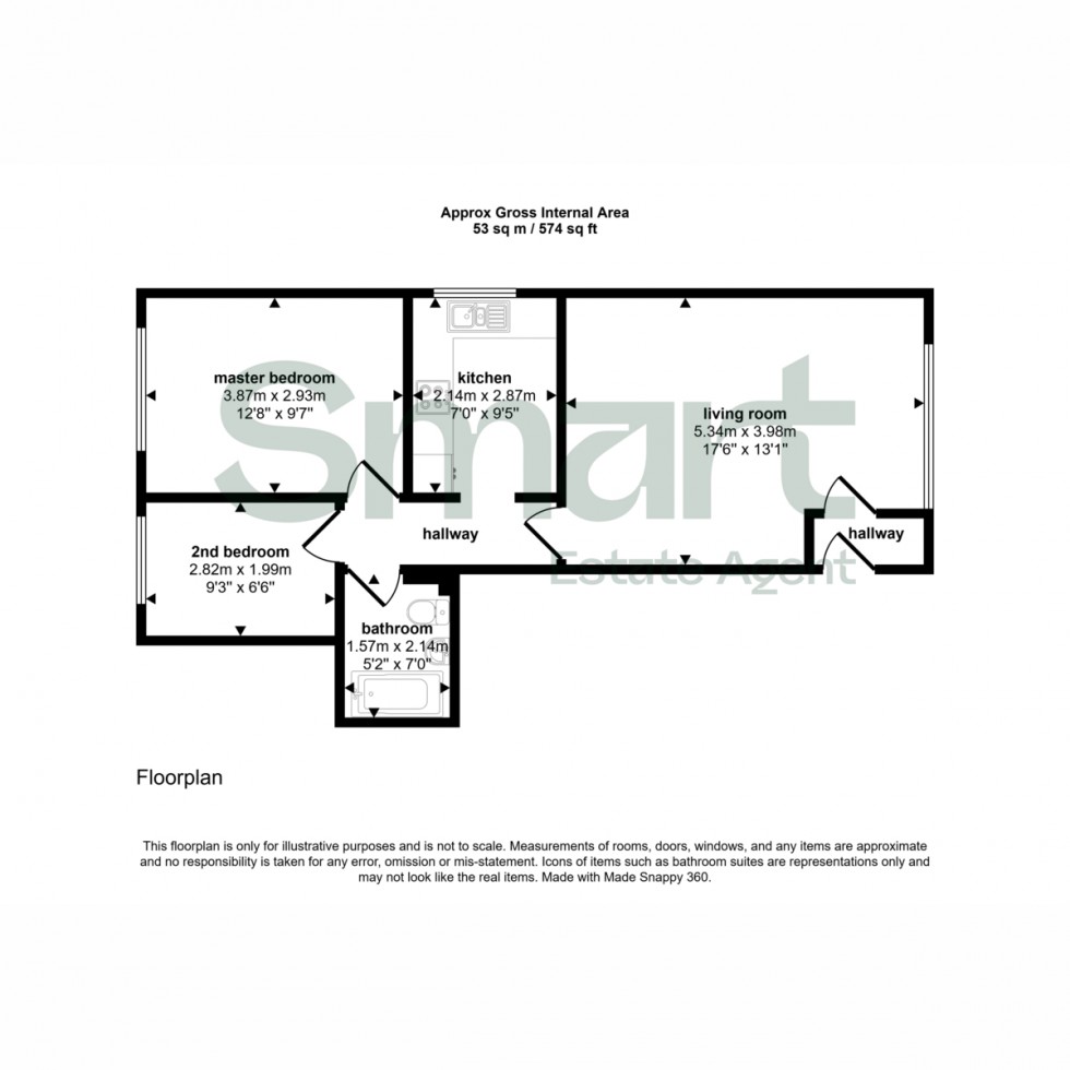 Floorplan for Topsham Road, Exeter, EX2