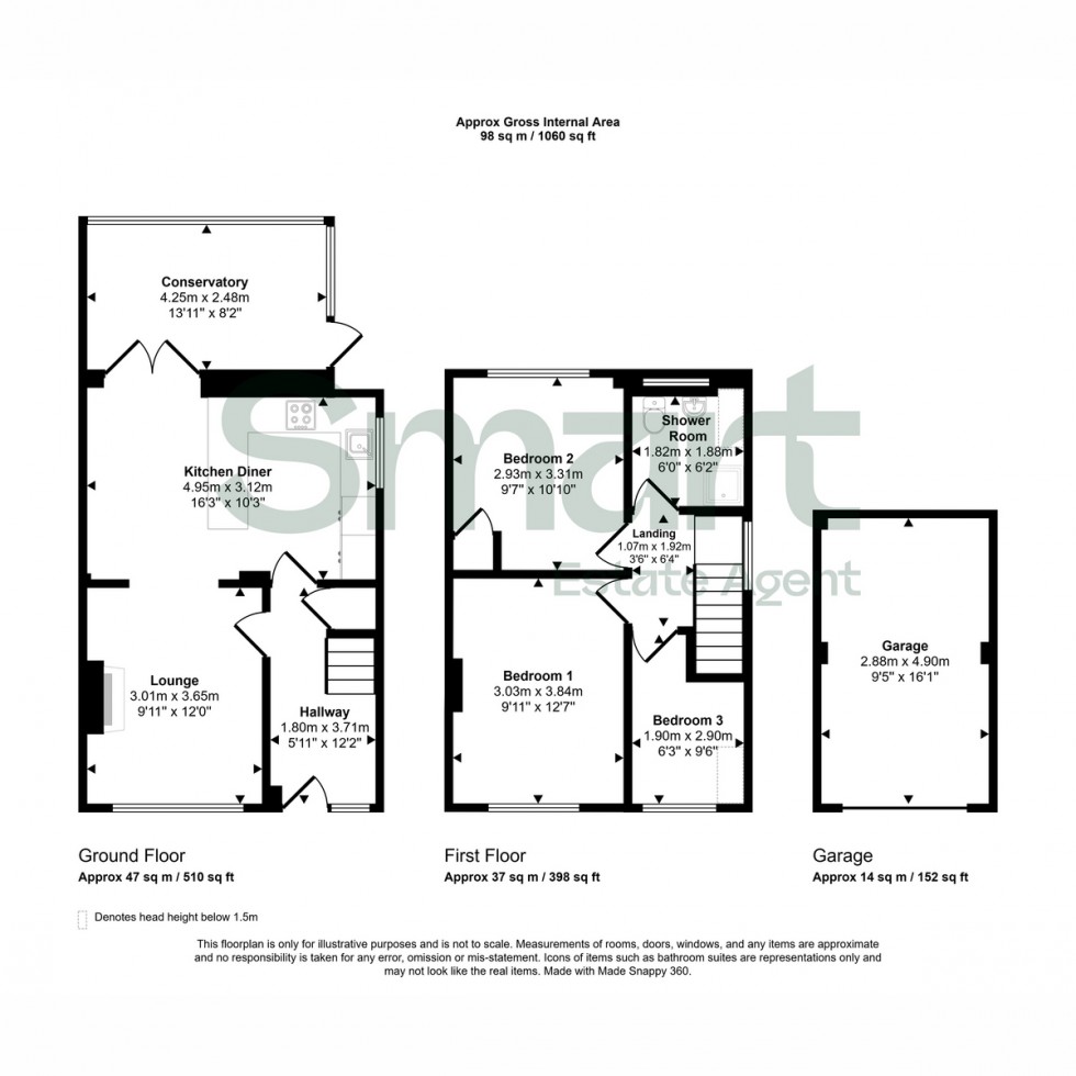 Floorplan for Grainger Close, Exeter, EX2