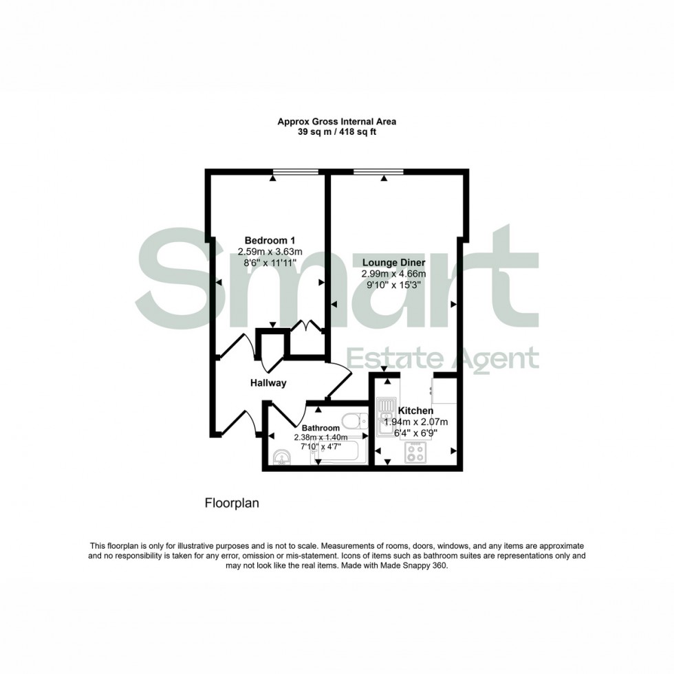 Floorplan for Lucy Court, Exeter, EX4