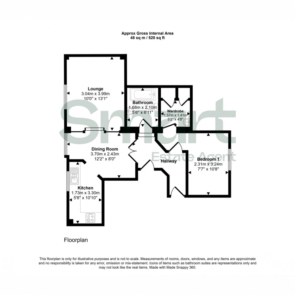 Floorplan for Clyst Heath, Devon, EX2