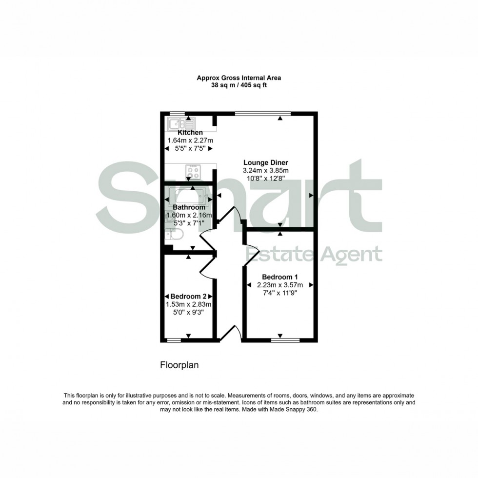 Floorplan for Baring Court Baring Terrace, Exeter, EX2