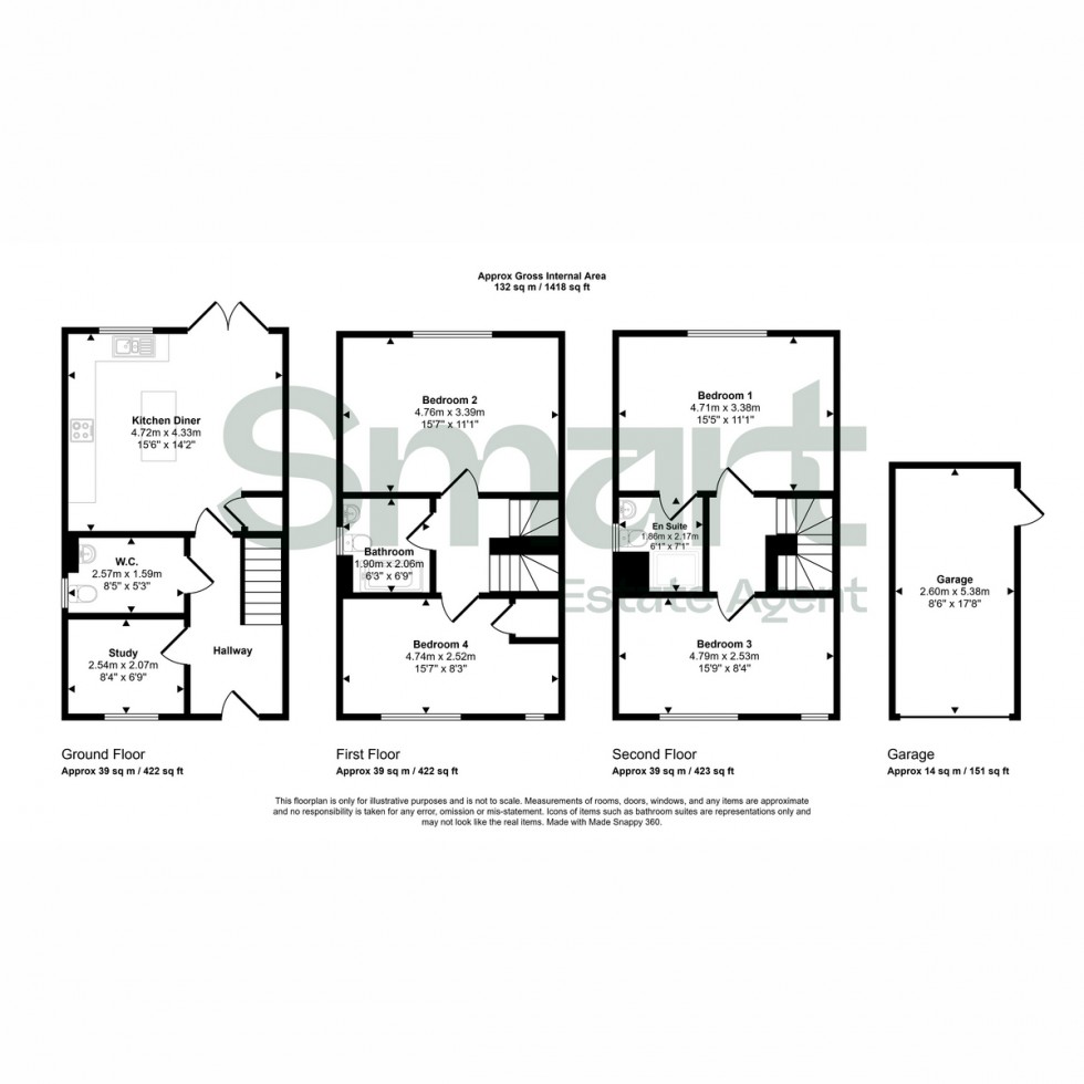 Floorplan for Ellacott Road, Exeter, EX2