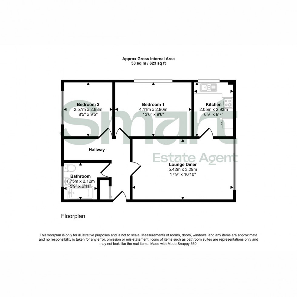 Floorplan for Chichester House, Coates Road,, Exeter, EX2