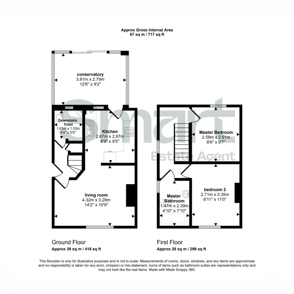 Floorplan for Burns Avenue, Exeter, EX2