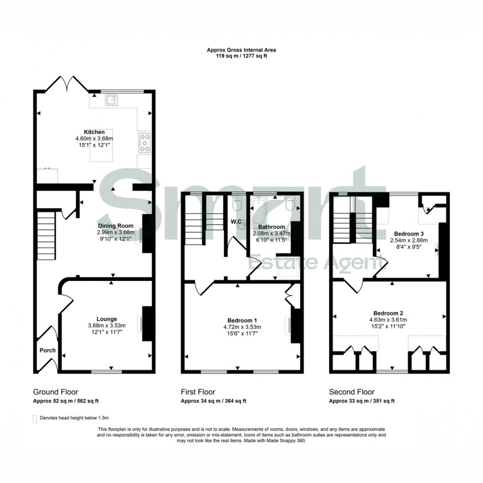 Floorplan for Portland Street, Exeter, EX1