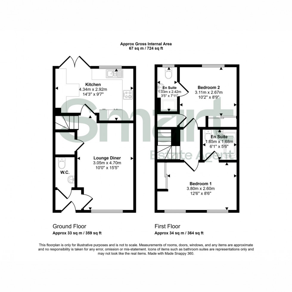 Floorplan for Bardon Walk, Exeter, EX2