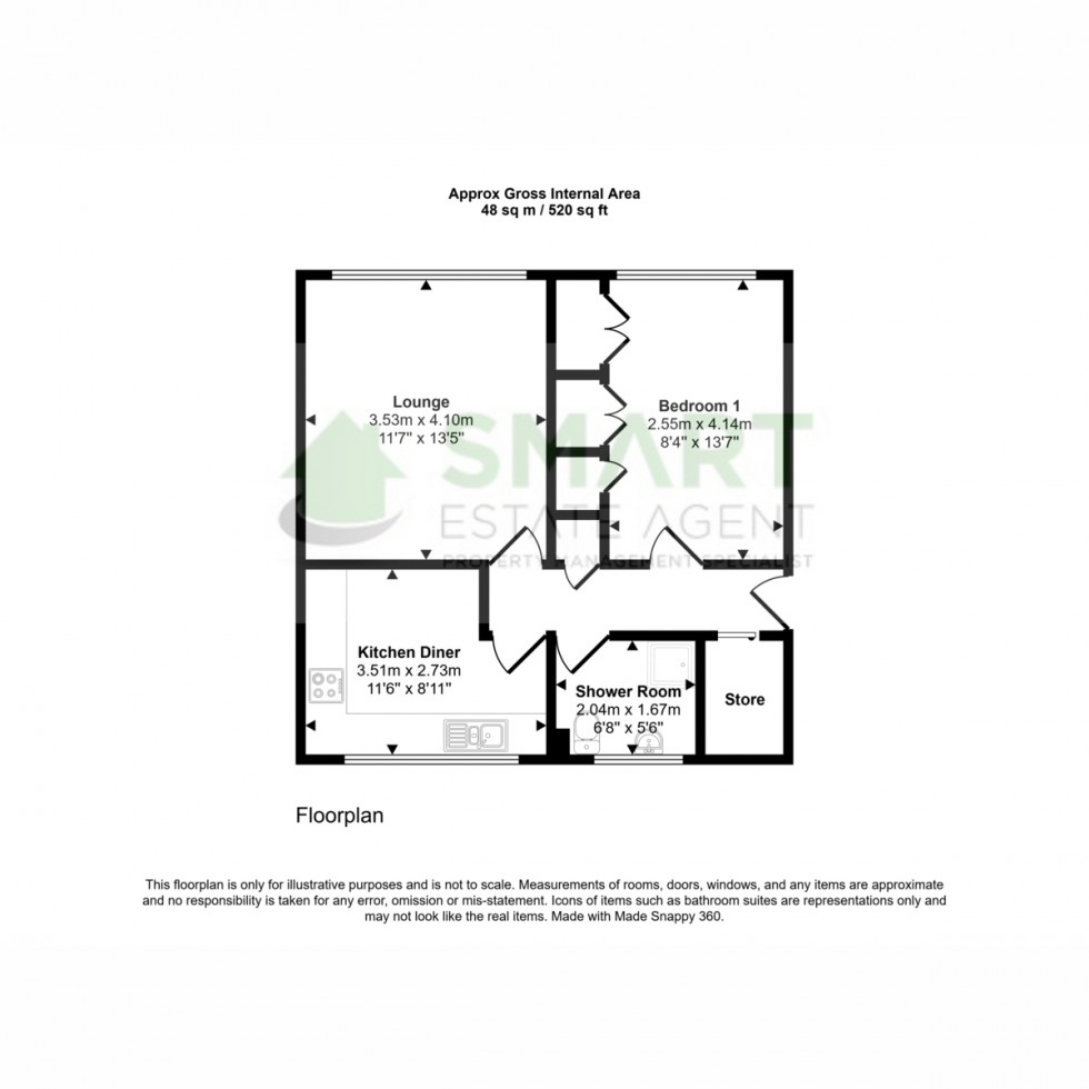 Floorplan for Southgate, Exeter, EX2