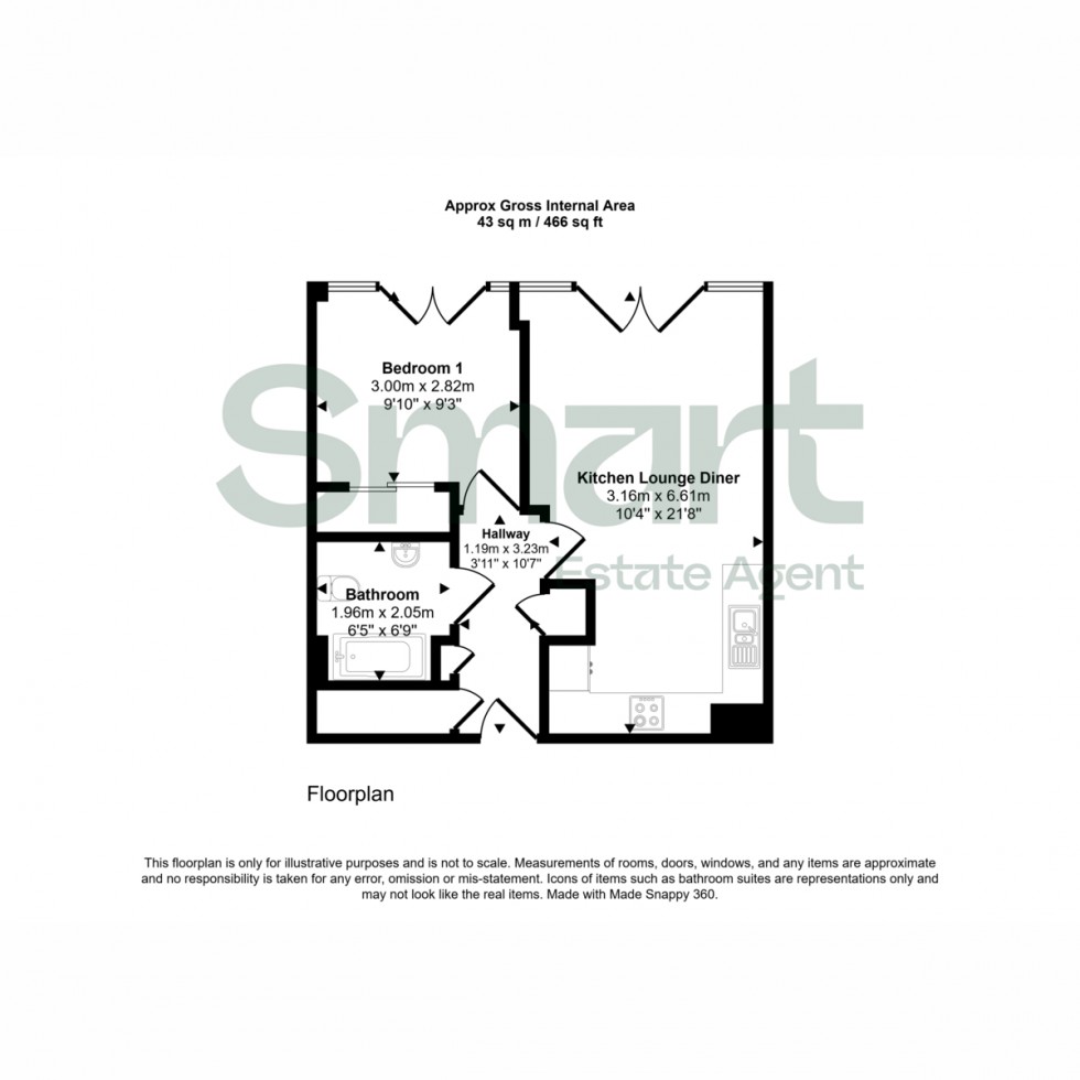Floorplan for Trinity Apartments, Exeter, EX1